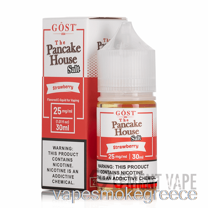 Vape Greece άλατα φράουλας - The Pancake House - Gost Vapor - 30ml 50mg